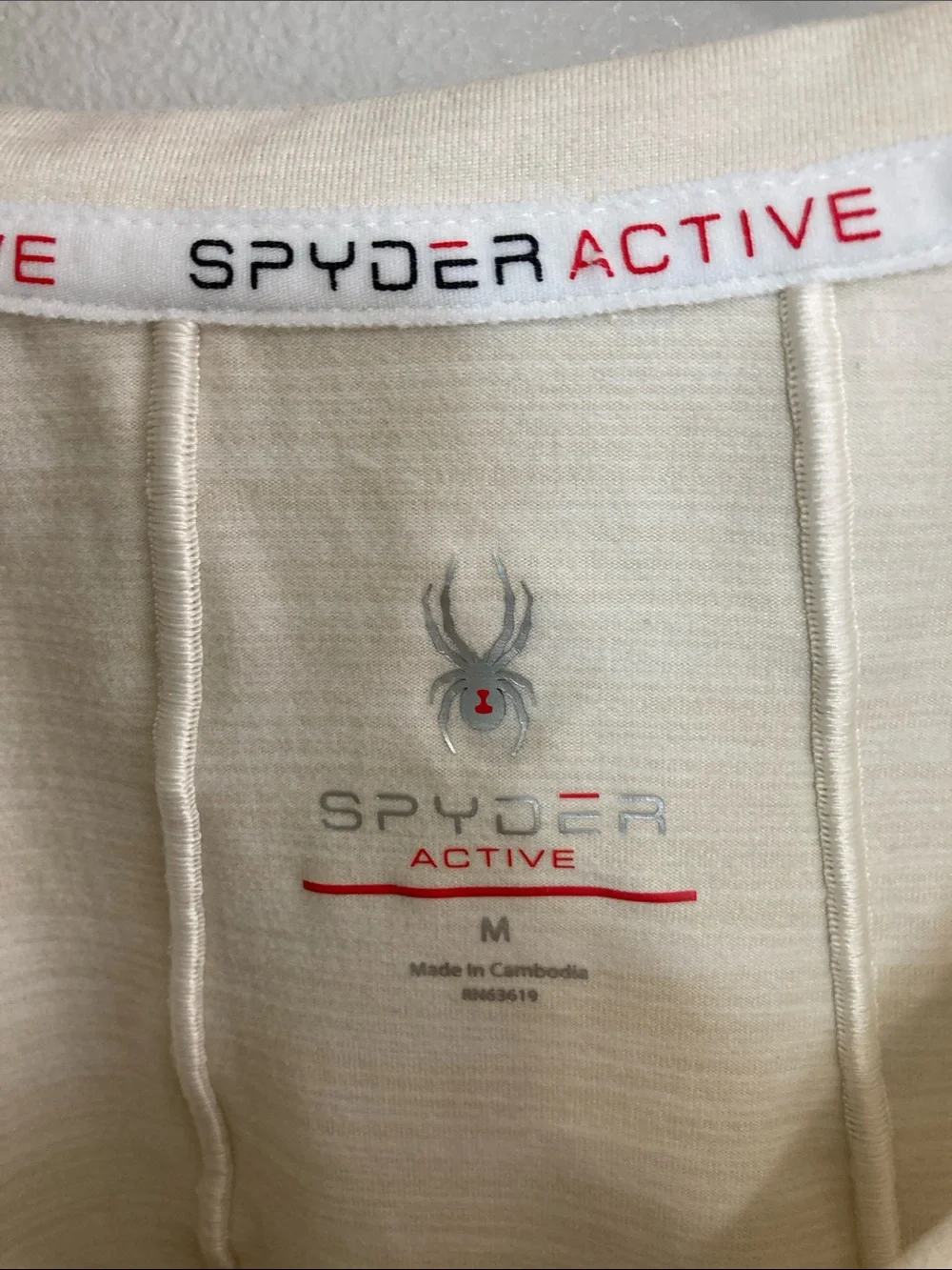 Spyder Active Cream Athletic Tank Top, Women’s Size Medium